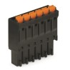 WAGO Pluggable Terminal Block 5-Contact 3.5 mm Pitch 1 Row 160V 8A Push-in Cage Clamp 714-105