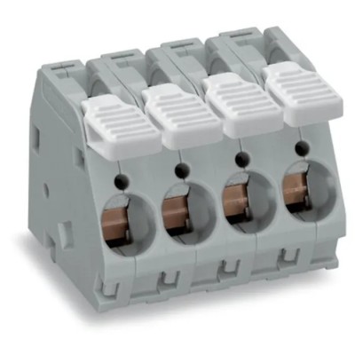 WAGO PCB Terminal Block 6-Contact 10 mm Pitch 1 Row 300V 55A Polyamide 66 Housing 2716-106