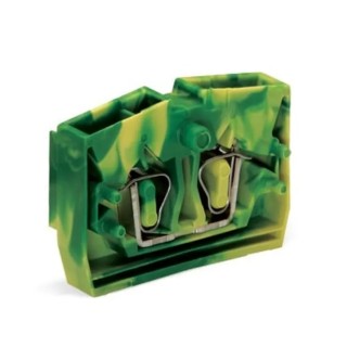 WAGO 264 Series Terminal Block Green, Yellow, 2.5mm², 1-Level, Cage Clamp 264-307