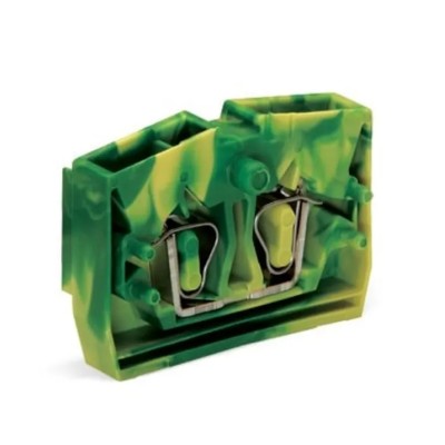 WAGO 264 Series Terminal Block Green, Yellow, 2.5mm², 1-Level, Cage Clamp 264-307