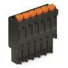 WAGO Pluggable Terminal Block, 10-Contact, 3.5 mm Pitch, 1 Row, 8A Current, 160V Voltage, Push-in Cage Clamp, Black, 714-110
