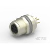 TE Connectivity Circular Connector 4 Contacts M8 Socket Female IP67 Brass Nickel Polyamide T4 Series T4041017041-000