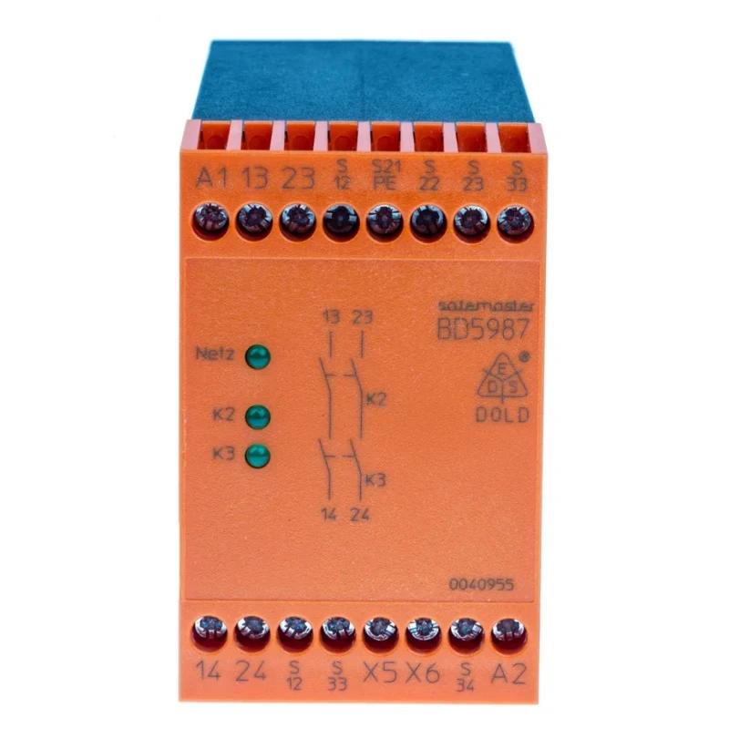 Dold Safety Relay 2 Safety Contacts DIN Rail Mount BD5987.02/001 AC50/60Hz 230V