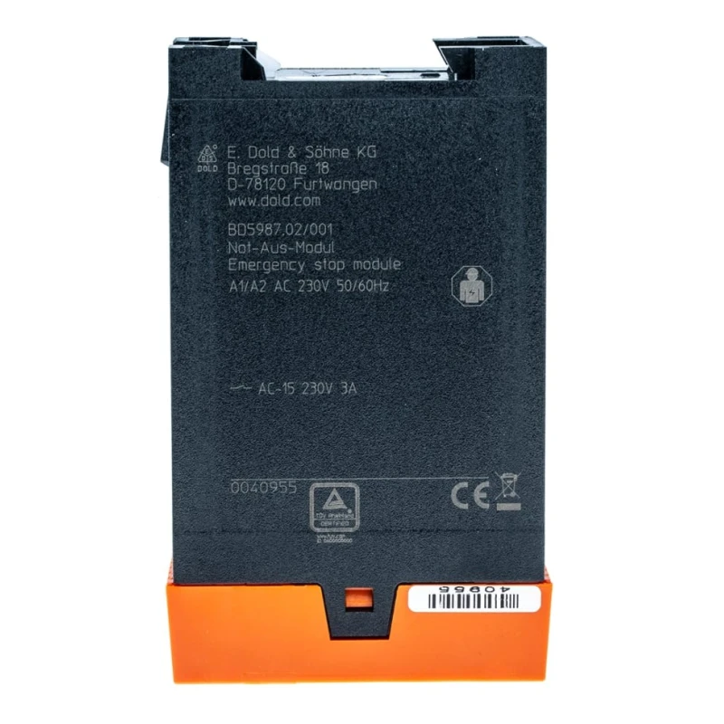Dold Safety Relay 2 Safety Contacts DIN Rail Mount BD5987.02/001 AC50/60Hz 230V