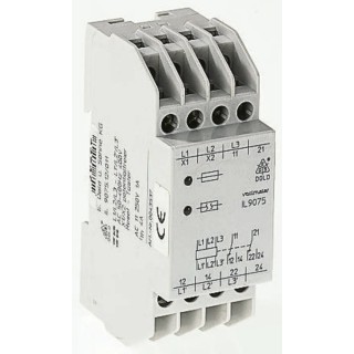 Dold 3 Phase Monitoring Relay DPDT Contact Configuration DIN Rail Mount IL9075.12/001 AC50-400Hz 400V