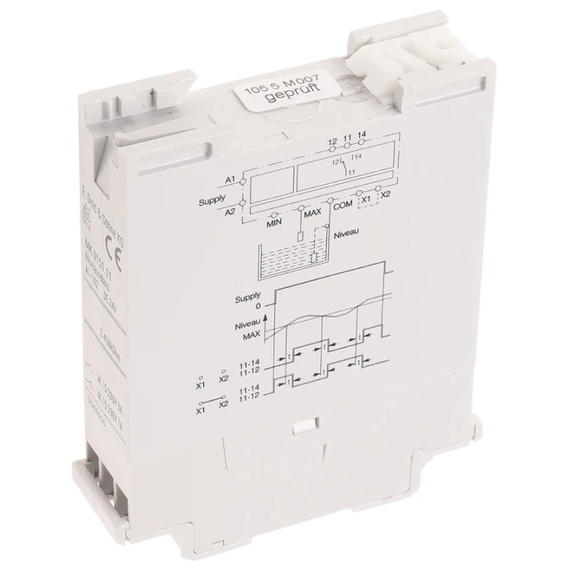 Dold Liquid Level Relay DIN Rail Mount 24V DC Input 4A Current Rating MK9151.11 2-450kOhm DC24V