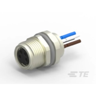 TE Connectivity Circular Connector 4 Contacts Rear Mount M8 Socket Female IP67 T4 Series T4071017041-001