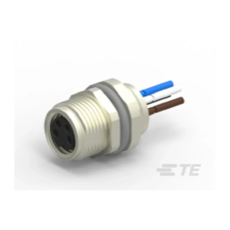 TE Connectivity Circular Connector 4 Contacts Rear Mount M8 Socket Female IP67 T4 Series T4071017041-001