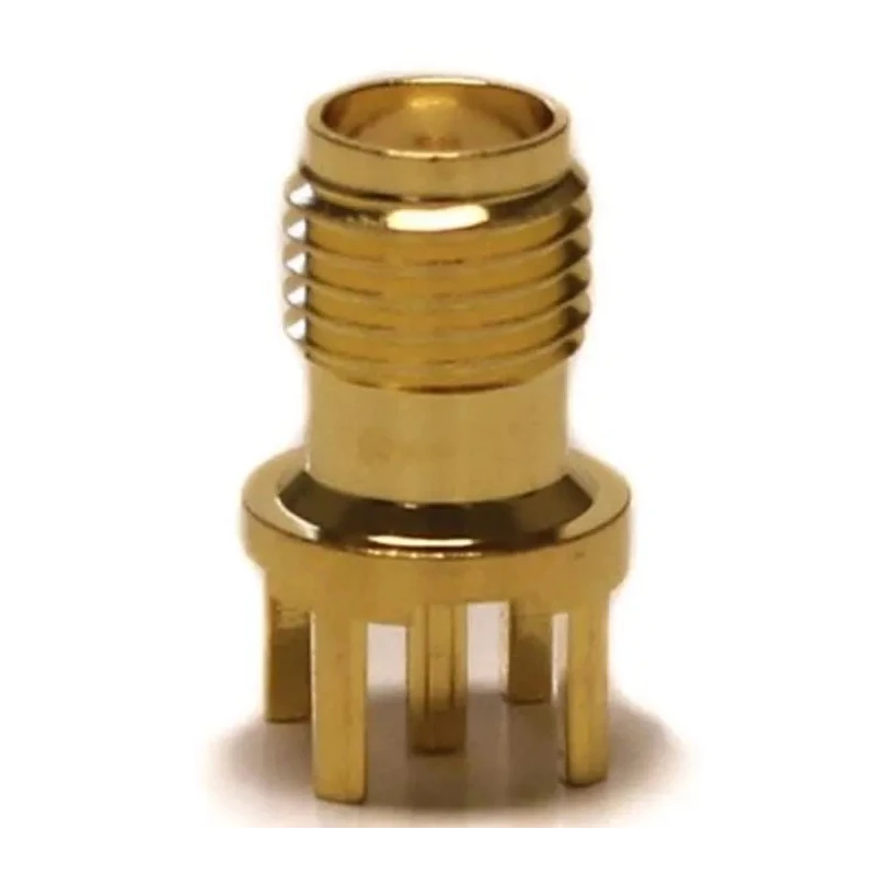 Mueller Electric SMA Series Coaxial Connector PCB Female SMA 50 Ω Straight Body Solder BU-1420701201