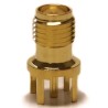 Mueller Electric SMA Series Coaxial Connector PCB Female SMA 50 Ω Straight Body Solder BU-1420701201