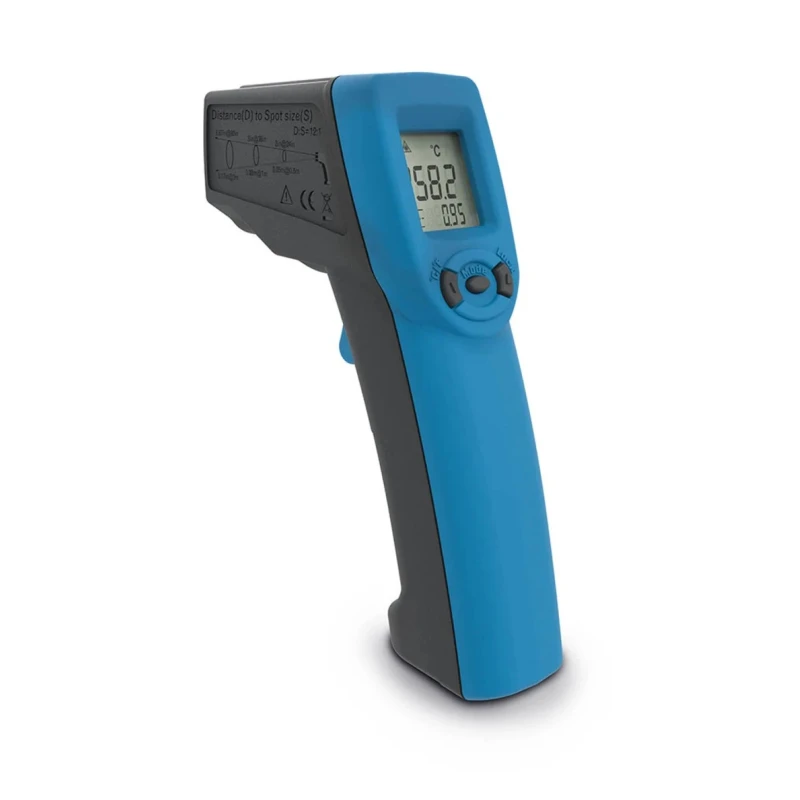 SAUERMANN. Infrared Thermometer -40 °C to +500 °C, ±2°C Accuracy, Adjustable Emissivity, Battery Powered Si-TI3