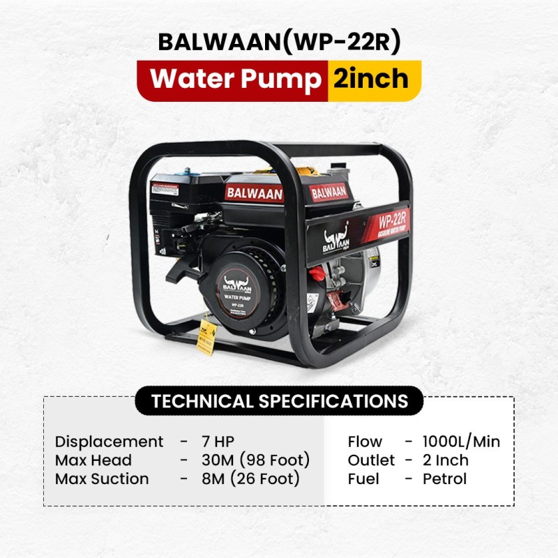 Balwaan WP-22R 7HP Water Pump, MTAK-EN-WA-4972