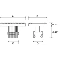 Winslow Straight Surface Mount 7.62 mm Pitch IC Socket Adapter DIP to SOJ/SOP W9535PRC