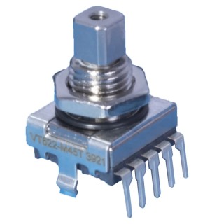 Elma Mechanical Rotary Encoder 8 ppr Pulse 2 Bit Quadrature with 6 mm Slotted Shaft E33-VT622-M45T