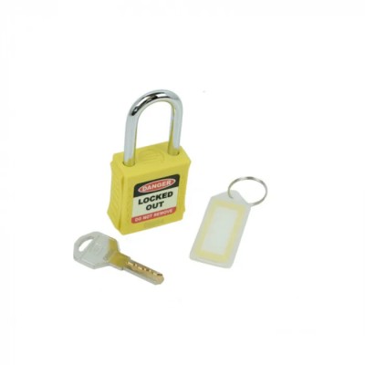 Spectrum Industrial Ribbed Nylon Safety Key Padlock Weatherproof 6 mm Shackle, 42 mm Width S2196