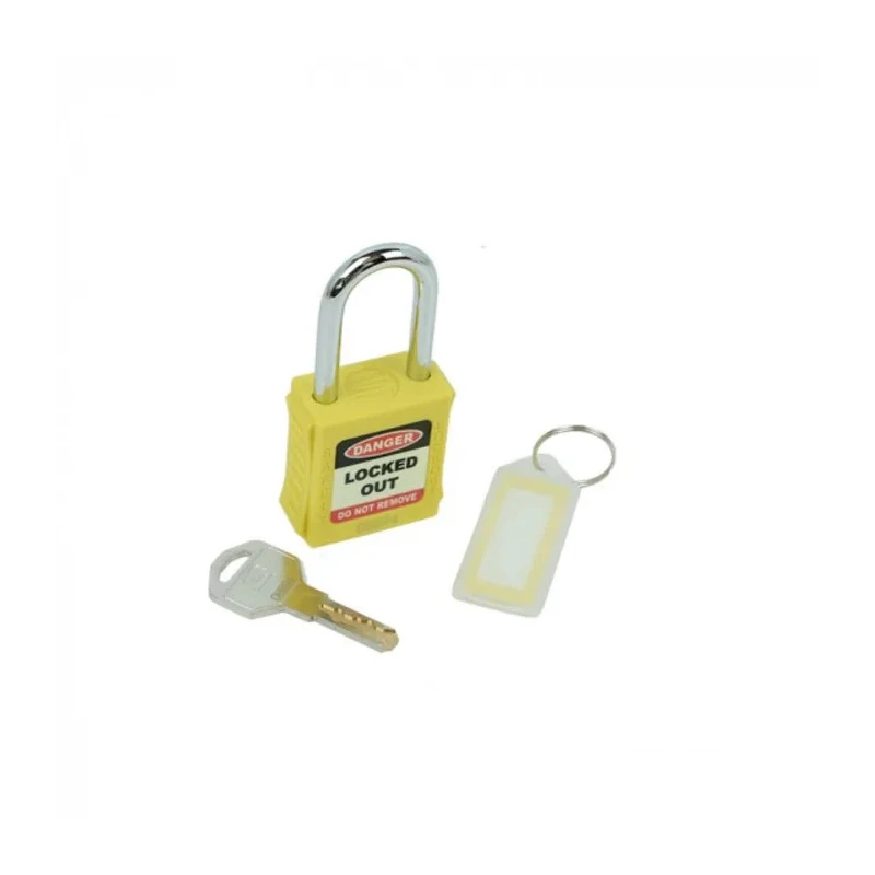 Spectrum Industrial Ribbed Nylon Safety Key Padlock Weatherproof 6 mm Shackle, 42 mm Width S2196
