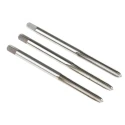 Dormer High-Speed Steel 3-Piece M3 Thread Machine Tap Set, Straight Flute, Right Hand, Overall Length 48mm, Shank E500M3NO6