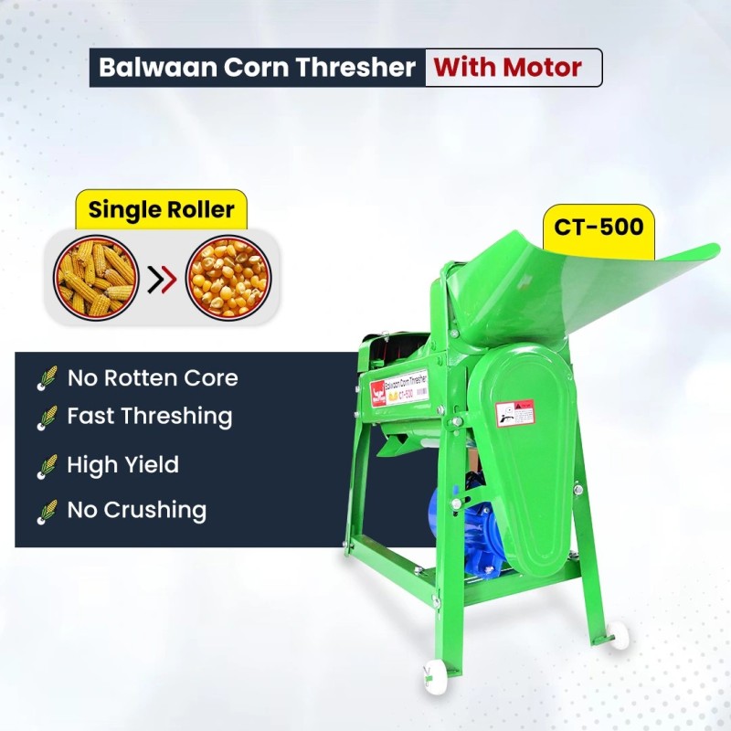 Balwaan Corn Thresher CT-500 With Motor (Green)