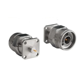 Bulgin N Type Series Coaxial Connector Flange Male Circular Coaxial, 500 Ω, Straight Body Jack Screw RFNA4JGILGIE