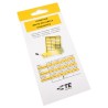 Idento Yellow Adhesive Self-Laminating Label Sheet 9mm x 14mm, Pack of 840, Model TEK 914