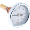 Jumo Bimetallic Dial Thermometer 63mm Dial Size, 120°C Maximum Temperature 608001/0163-818-913-12-104-46-46-50/000