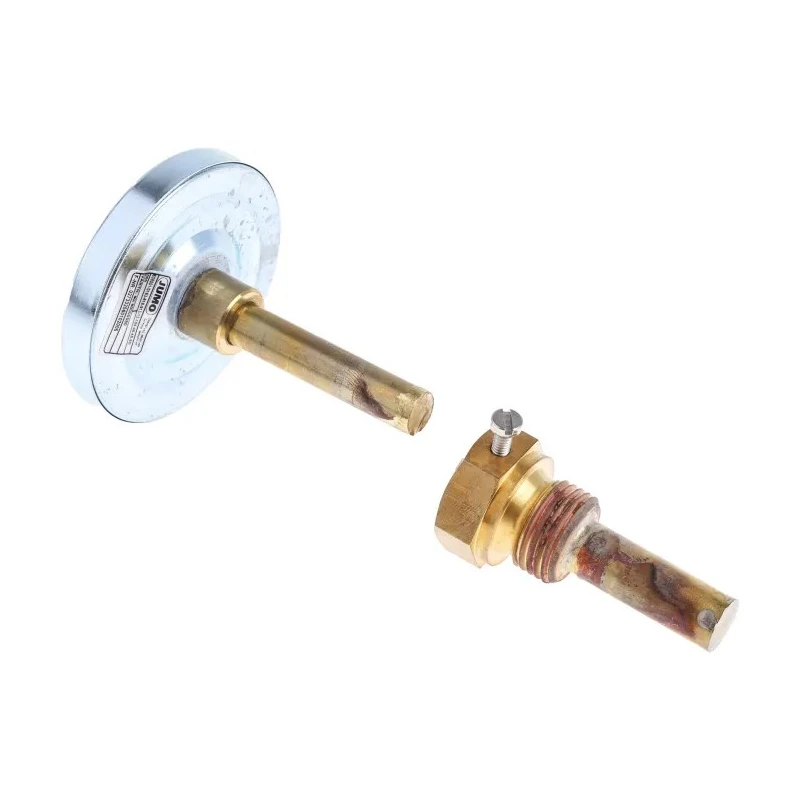 Jumo Bimetallic Dial Thermometer 63mm Dial Size, 120°C Maximum Temperature 608001/0163-818-913-12-104-46-46-50/000