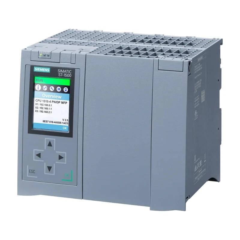 Siemens SIPLUS S7-1500 Series PLC CPU with 20 Inputs and 20 Outputs, 4MB Program Capacity, Display 6AG1518-4AX00-4AC0