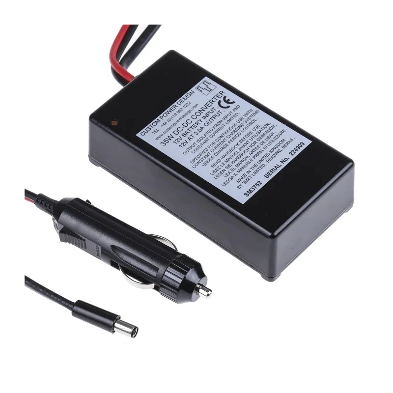 Custom Power Design Laptop Car Charger Plug-In Max Input 12V dc Max Output 12V dc, 3 A SM3752