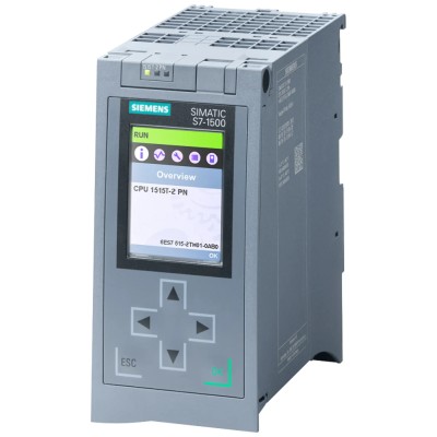 Siemens SIMATIC S7-1500T Series PLC CPU 20 Inputs 20 Outputs 750kB Program Capacity 3 Communication Ports 6ES7515-2TM01-0AB0
