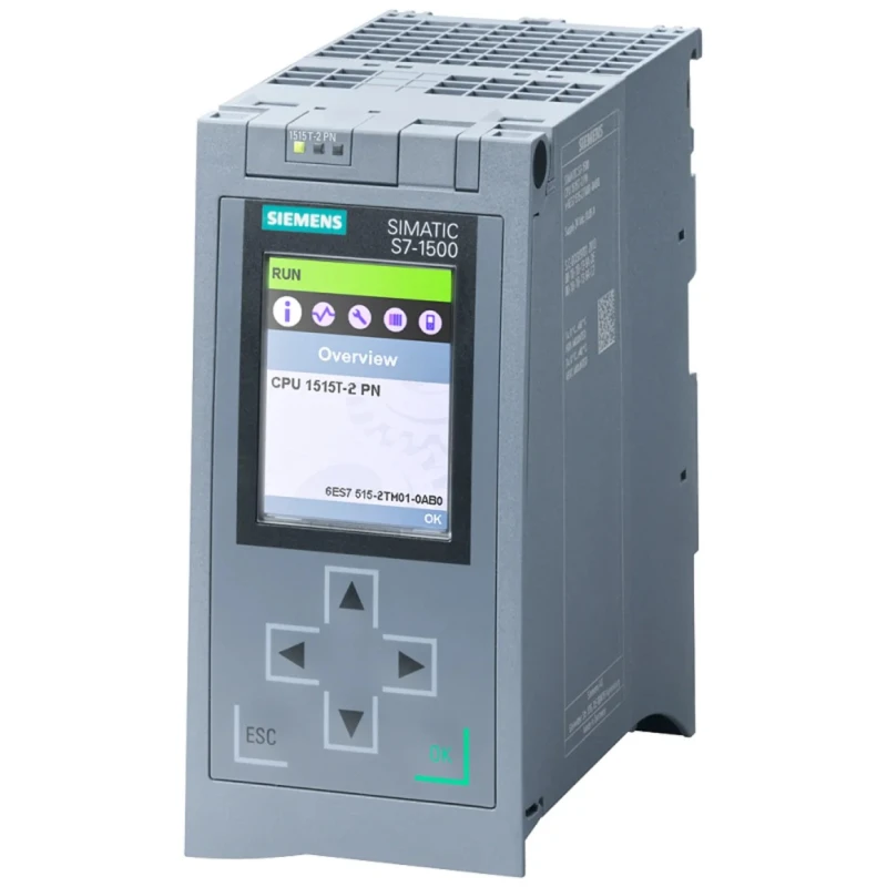 Siemens SIMATIC S7-1500T Series PLC CPU 20 Inputs 20 Outputs 750kB Program Capacity 3 Communication Ports 6ES7515-2TM01-0AB0
