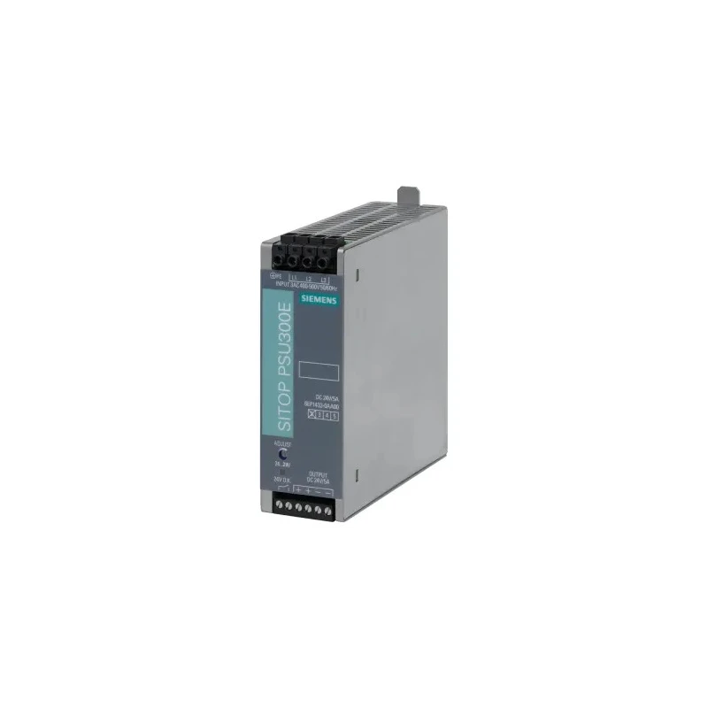 Siemens SITop Switched Mode DIN Rail Power Supply 3-Phase 400-500V AC Input 24V DC Output 5A 120W 6EP1433-0AA00