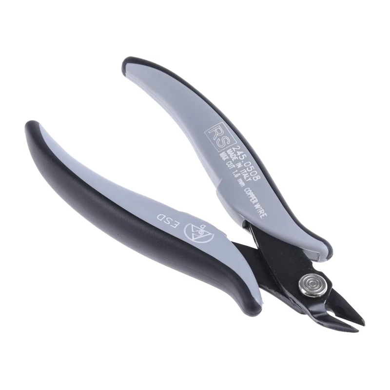 RS PRO Chamfered ESD Safe Cable Cutter Side Cutter 138mm Length 10mm Jaw Width 1.6mm Capacity 245-0508
