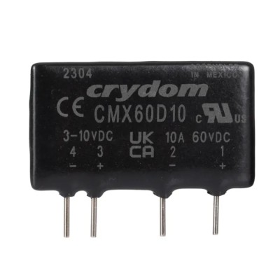 Crydom CMX Series Solid State Relay 10 A Load, PCB Mount, 60 V DC Load, 10 V DC Control CMX60D10