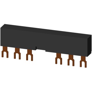 Siemens SIRIUS 3 Phase Busbar 690 V, 63 mm Pitch, 63A Current Rating 3RV1915-3AB