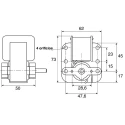 Mellor Electric Reversible AC Motor 24 W, 1 Phase, 2-Pole, 230V AC1000