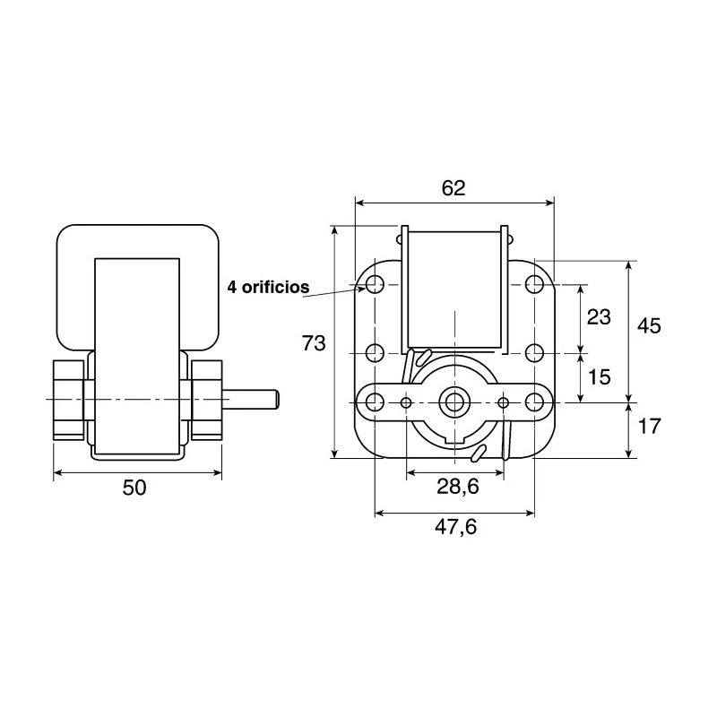 Mellor Electric Reversible AC Motor 24 W, 1 Phase, 2-Pole, 230V AC1000