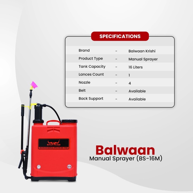 Balwaan BS-16M Manual Sprayer  MTAK-MA-SP-5675