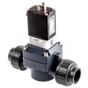 Burkert Solenoid Valve, 2 Port, NC, DN 15 to 50, 240V AC, PVC Body, 6 bar Max Pressure, Flow Factor Kv 14m³/h 050946