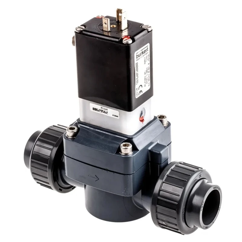 Burkert Solenoid Valve, 2 Port, NC, DN 15 to 50, 240V AC, PVC Body, 6 bar Max Pressure, Flow Factor Kv 14m³/h 050946