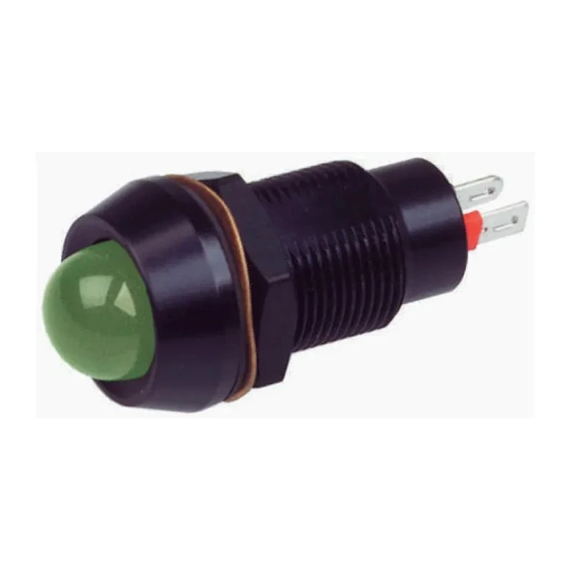 Marl Red Panel Mount Indicator 2V DC 20mA Solder Tab Termination Prominent Bezel 651-105-04