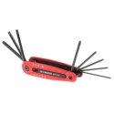 Facom 8-Piece Short Arm Torx Key Set TR8 to TR40, Compact Penknife Style 89R.JM8