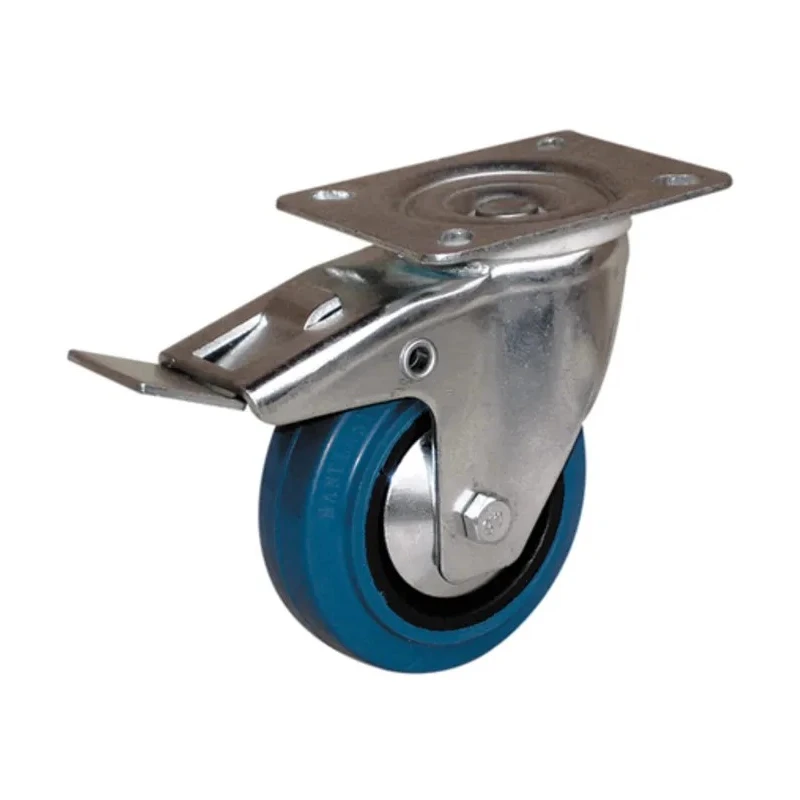 Guitel Hervieu Braked Swivel Castor 150 kg Capacity 100 mm Wheel Rubber 12707221