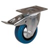 Guitel Hervieu Braked Swivel Castor 150 kg Capacity 100 mm Wheel Rubber 12707221