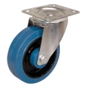 Guitel Hervieu Swivel Castor with 250 kg Load Capacity, 125 mm Rubber Wheel, Pressed Steel Frame, Roller Bearing 1357222