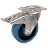 Guitel Hervieu Braked Swivel Castor 250 kg Capacity 125 mm Rubber Wheel 165 mm Overall Height 13517222