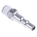 Staubli ? Fluid Connectors Fluid Connectors Safety Quick Connect Coupling 1/4 in Male Thread, Fluorosilicone RBE 06.6161