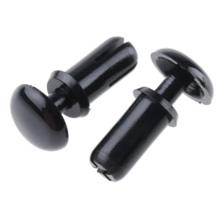 Essentra Nylon Snap Rivet 3.5 mm, 9 mm Length, Nylon Body, Plain Finish 255-9986