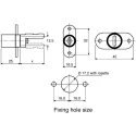 Euro-Locks a Lowe & Fletcher group Company Pedestal Lock, 22 mm Panel-to-Tongue Depth, 16.5 mm Cutout, Key Unlock 5640532