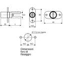 Euro-Locks a Lowe & Fletcher group Company Pedestal Lock, 22 mm Panel-to-Tongue Depth, 16.5 mm Cutout, Key Unlock 5640532