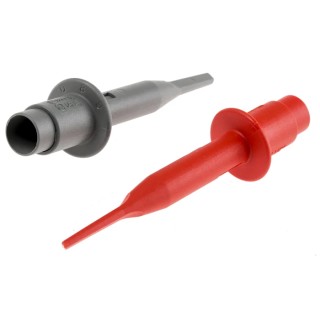 Fluke Grey and Red Hook Clip Oscilloscope Probe 2.5 mm Tip, 600V AC HC120